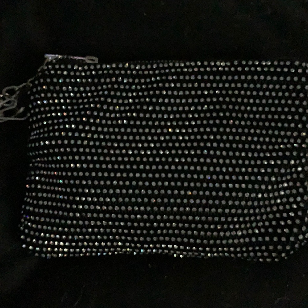 Little rhinestone bag is brand new it has a chain